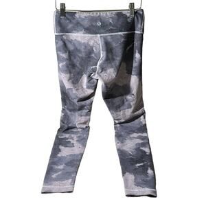 Lululemon Wunder Under Tight Leggings Watercolor Pattern Gray Size 4